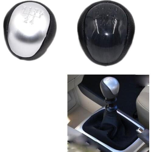 5/6 Speed PU Leather Manual Gear Shift Knob Head Gear Cover Shift Lever Stick For Kia K2 K3 K4 Sportage for Hyundai IX25 Creta