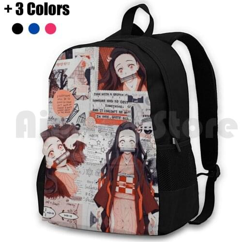 Kamado Nezuko Outdoor Hiking Backpack Riding Climbing Sports Bag Demon Kimetsu No Yaiba Kamado Kamado Nezuko Nezuko Tanjiro