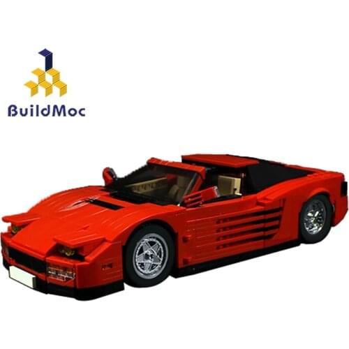Buildmoc Mini Classic Technical Coupe Car Building Blocks City Sedan Modern Roadster Vehicle Models Bricks Children Toys Gifts