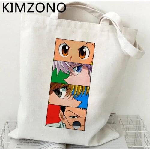 Hunter x Hunter Hxh Killua Hisoka shopping bag canvas shopper eco cotton grocery bolsas de tela bag reusable sac cabas fabric