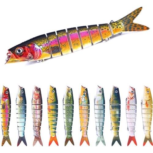21g 13.5cm Sinking Wobblers 8 Segments Fishing Lures Multi Jointed Swimbait Hard Bait Fishing Tackle For Bass Isca Crankbait