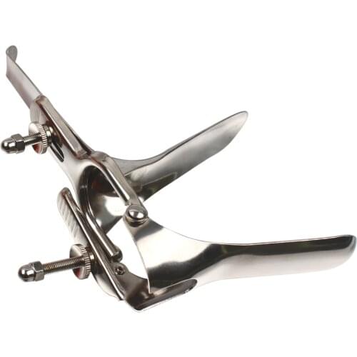 Stainless Steel Expansion Yin Voyeuristic Device Vaginal Dilators Colposcope Speculum Medical Themed Toys Anal Sex Product