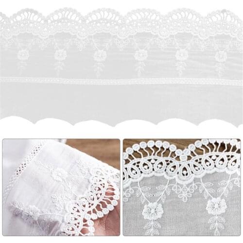 Embroidery Floral Lace Trim Collar Trimmings Embroidery Sew Patch Applique Floral Lace DIY Sewing Accessories 14*90cm
