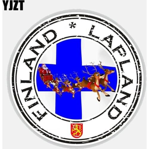 YJZT 13.5CM*13.5CM Car Accessories Finland Lapland Window Helmet Car Sticker Decal 6-2694