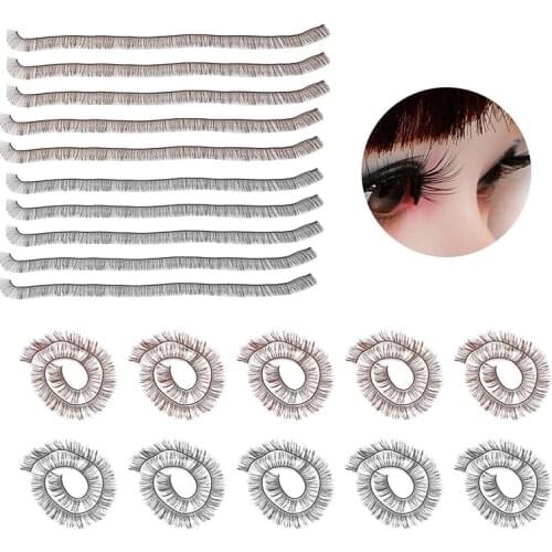10Pcs Kids DIY Doll False Eyelashes Eye Lash Dolls Accessories Black Brown Children Toy Decoration for BJD Knitted Doll