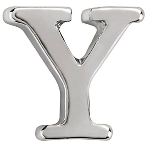 10pcs Silver letter Y Charm floating charms for Living glass locket