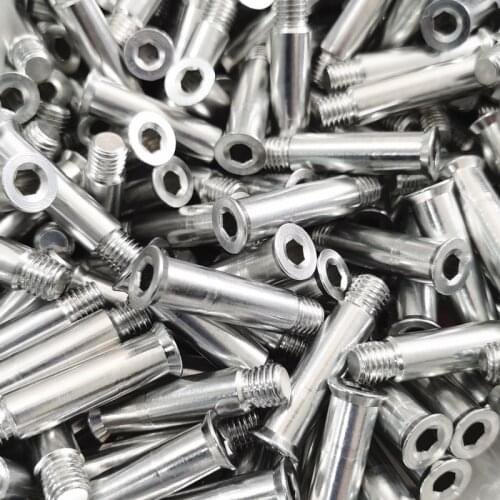 100pcs Aluminum skating Axles skating frame axles roller skates parts Ultralight axles skating screw