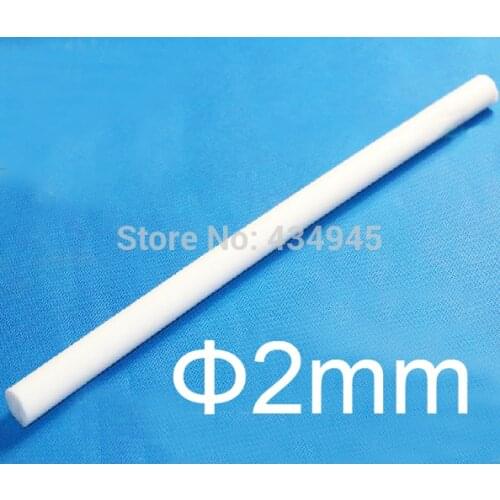 2mm diameter 50cm length Ptfe rods polytef stick polytef TFE bar,2pcs/lot New