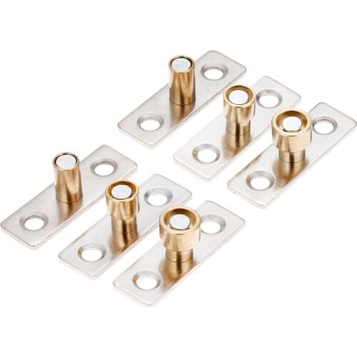 2Pcs Metal Wooden Door / Sliding Door Guide Locator Stopper Copper Tone 8mm 10mm 12mm Dia. Head 49*15mm Door Hardware Door Stops