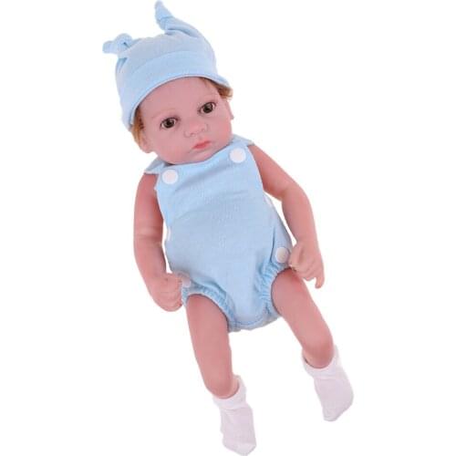 26cm Lifelike Silicone Baby Boy Doll Costumed Reborn Doll Kids Sleeping Toy