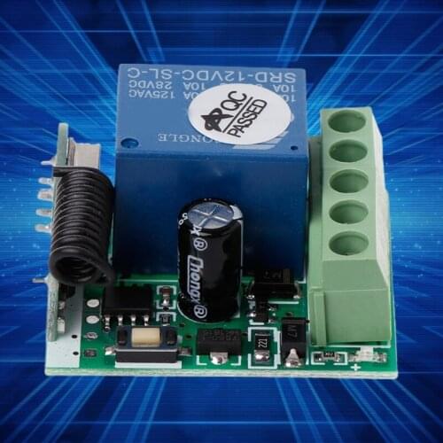 433Mhz Wireless Remote Control DC 12V1CH relay Receiver Module For learning code QW