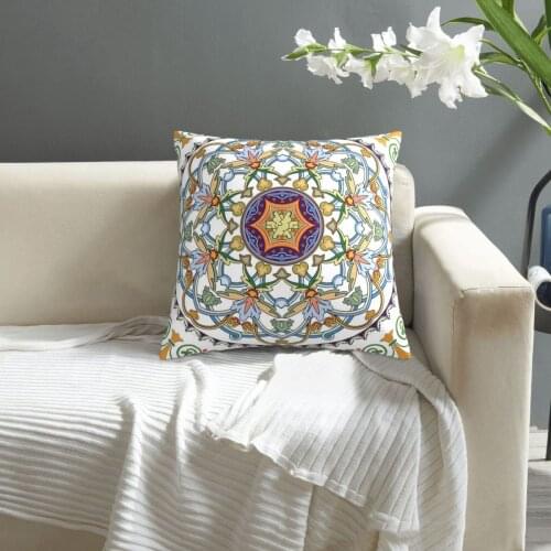 Arabic Floral Frame Pattern pillowcase printed cushion cover sofa waist pillow pillow cover