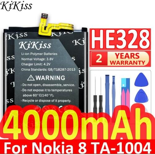 HE328 4000mAh Big Power Battery for Nokia 8 Nokia8 High Quality Mobile Phone Replacement Accumulator