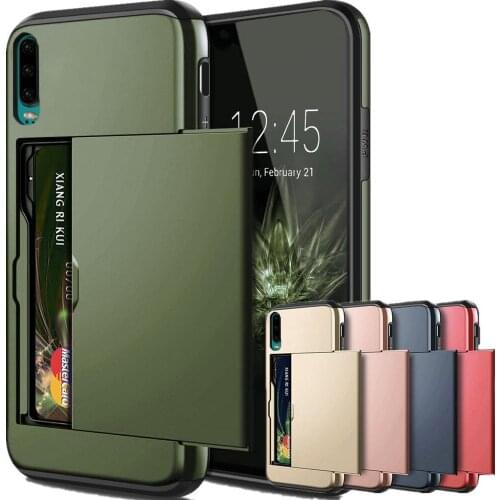 For Huawei P30 Pro P30 Case Business Slide Armor Wallet Card Slots Holder Cover for For Huawei P30 P30Pro For P30pro Coque Funda