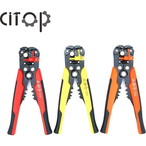 Citop 8 Inch Multifunctional Strip Crimper Cable Cutter Automatic Wire Stripper Stripping Crimping Pliers Terminal Tool