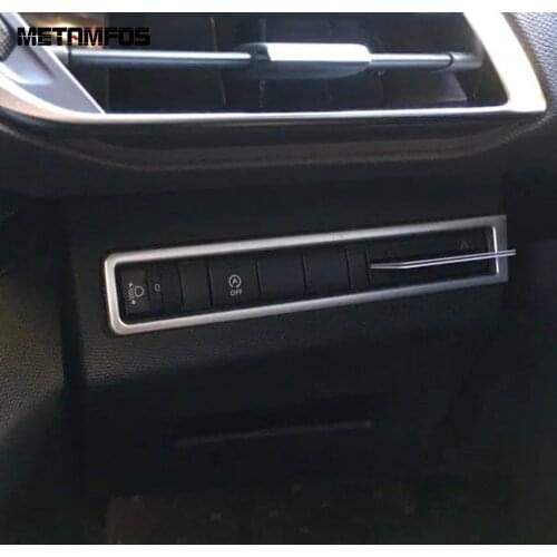 For Peugeot 3008 GT 2017 2018 2019 2020 Head Light Lamp Headlight Switch Cover Trim Decoration Interior Accessories Car Styling