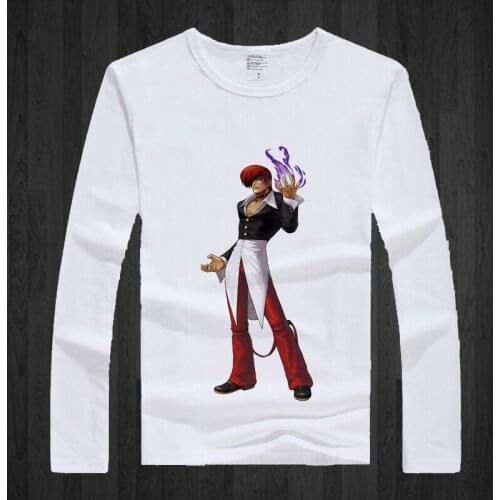 The King of Fighters Cosplay T Shirt KOF Iori Yagami Kyo Kusanagi Long Sleeves T-Shirt Spring Autumn Casual Top Tee Costume