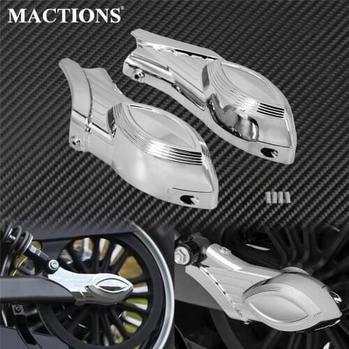 2xMotorcycle Chrome Rear Swingarm Axle Bolt Nut End Cover Trim High Quality ABS Plastic For Indian Scout 15-16 Models