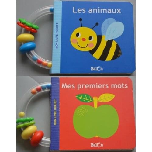 2 Books Parent child kids baby Early education French learning reading book Lovely picture cardboard pocket book Age 0 - 3