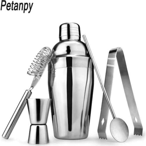 Stainless Steel Cocktail Shaker Mixer Wine Martini Boston Shaker For Bartender Drink Party Bar Tools 250ML/350ML/550ML/750ML