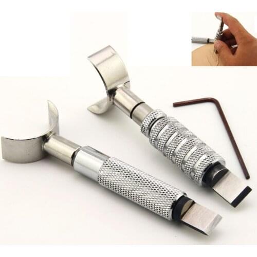HOT !!!DIY Handmade Adjustable Swivel Leather Tools Rotating Carving Knife With Blade