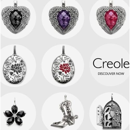 Winged Heart Flower Locket Black Petals Boot Window Necklace Pendant,2019 New Fashion Jewelry 925 Sterling Silver Trendy Gift