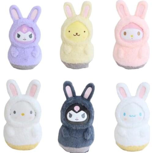 20Cm Takara Tomy Sanrio Plush Suffted Dolls Pom Purin My Melody Kuromi Kitty Cartoon Japan Anime Figures Birthday Gift Kids Toys