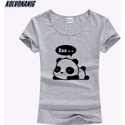 Cute Panda Print T Shirt Women Fashion Cotton Lovely Female Animal T-Shirt Casual Street Style Anime Slim Girl Tops Tshirts