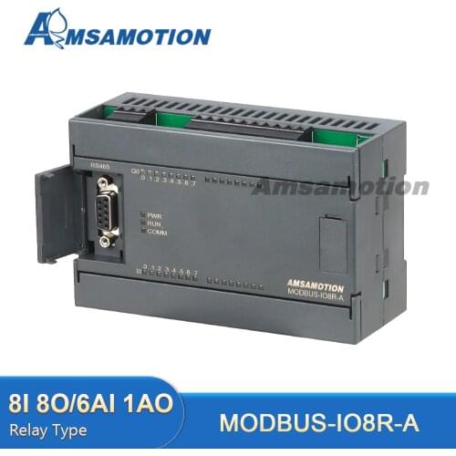 Modbus RTU 8 Way Relay Module 6AI 1AO Analog Input Output 485 Communication Board 8DI/8DO Digital Relay Industrial Module