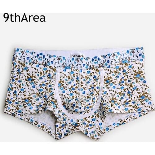 9thArea Mens male underwear Boxer shorts Country style Cotton fabric trunks sexy Men underpants cueca boxer homme man mens