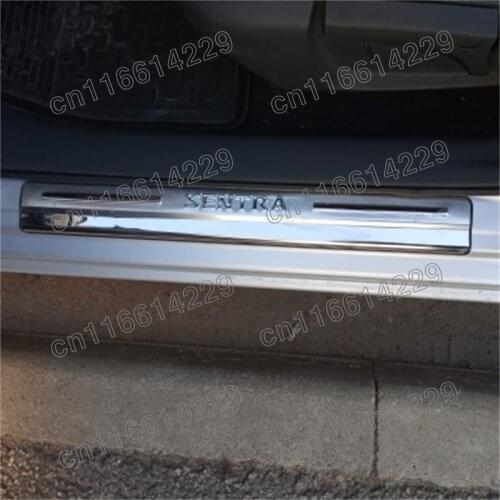 Stainless steel Mirror Door Sill Scuff Plate Welcome Pedal For Nissan Sentra 2012- 2019 Car styling