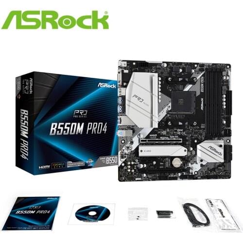 New Original ASRock B550M Pro4 Desktop Micro ATX PC Motherboard B550 Socket