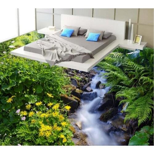 Custom Photo self-adhesive 3D floor PVC waterproof floor Home Decoration 3d floor wallpapers