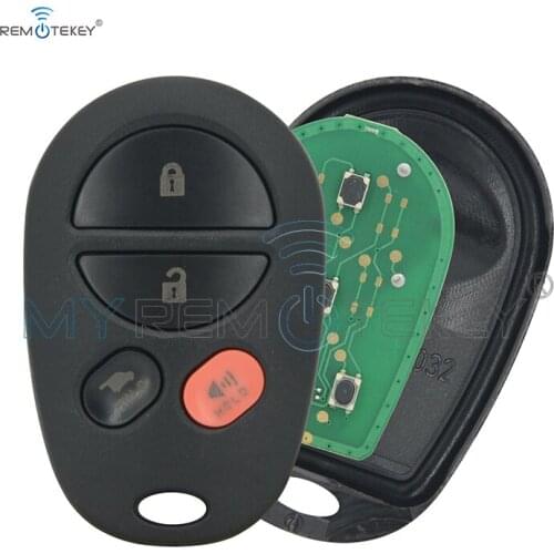 Remtekey For Toyota Highlander Sequoia Sienna Gq43vt20t Remote Fob 4 Button 314 .4mhz Gq43vt20t Car Key