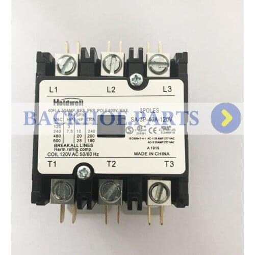 SA-3P-40A-120V Definite Purpose Contactor 3Poles 40FLA 120V AC Coil