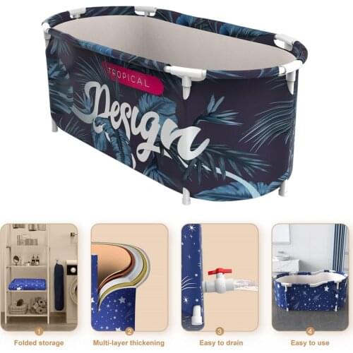 Foldable Bathtub Adults Household Bath Barrel Waterproof Portable Tub For Adult Children Folding Bath Bucket Bathroom Fixture