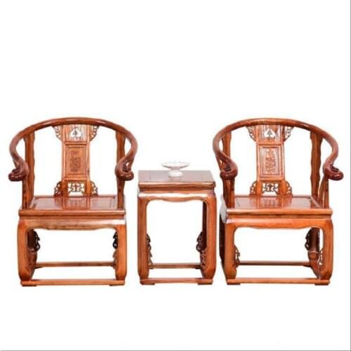 High back endorsement table chair thick master chair single residential chair leisure prop semi round chair tea table chair
