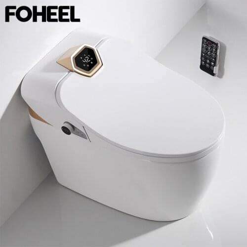 FOHEEL Intelligent Toilet Automatic One-Piece Smart Toilet WC Integrated Toilet Bathroom Home without Bubble Function