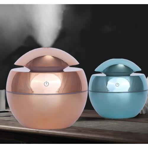 USB Aroma Essential Oil Diffuser Ultrasonic Air Home Humidifier Mini Mist Maker Aroma Diffuser 130ML 7 Color LED Light Office