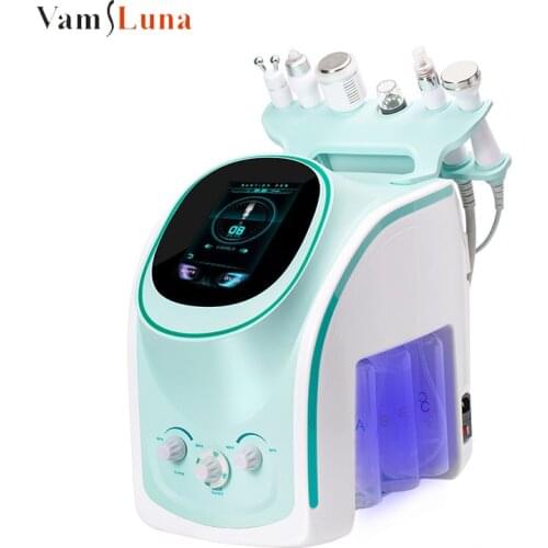 6 IN 1 Multifunctional Hydrogen Oxygen Small Bubble Beauty Device With HD Skin Detection Analyzer Skin Rejuvenation Lifting
