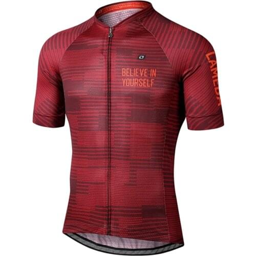 LAMEDA Cycling Jersey Short Sleeve For Men Breathable Moisure Wicking Mountain Bike Shirt Full Zip With Pockets Cycling Clothing