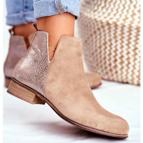 Women Retro PU Leather Ankle Boots 2021 Women Vintage Leopard Low Heels Womens Zip Ladies Shoes Female Short Boots