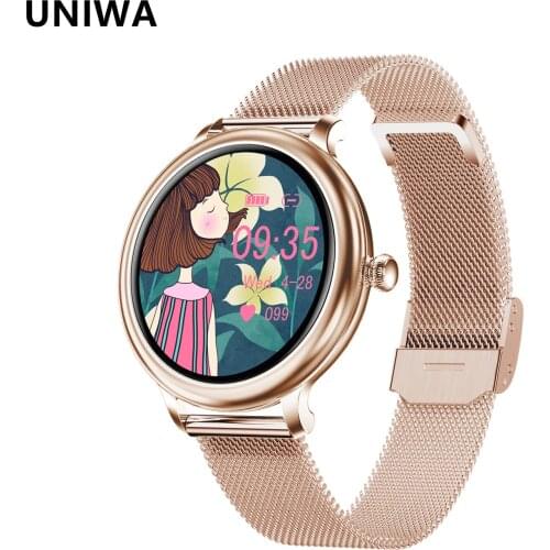 UNIWA NY13 2021 Fashion Smart Watch Women Waterproof Smartwatch Ladies Heart Rate Blood Pressure Multifunctional Sport Watch