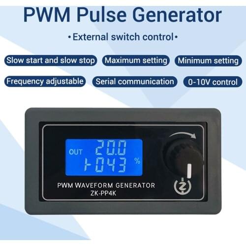 ZK-PP3K ZK-PP4K LCD PWM Waveform Generator 1Hz-150KHz PWM Pulse Frequency Duty Cycle Adjustable Pulse Generator