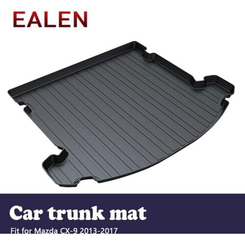 EALEN For Mazda CX-9 2013 2014 2015 2016 2017 Boot Liner Tray Waterproof Anti-slip mat Accessories 1Set Car Cargo rear trunk mat