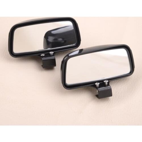 1 Pair Black Adjustable Car Blind Spot Wide Angle Rearview Mirrors Universal Fit For Van Truck SUV RV Accessories
