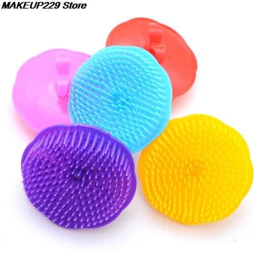 1pc Silicone Hair Brush Shampoo Scalp Comb Head Spa Slimming Massage Brush Body Hair Washing Comb Shower Bath Brushes Random