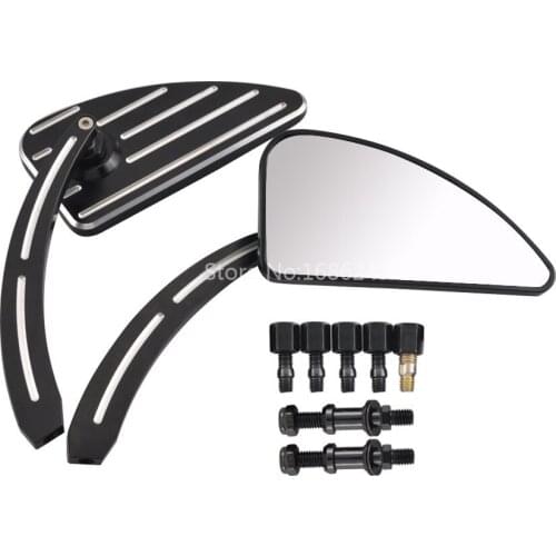 10mm 8mm Motorcycle Aluminum Alloy Rear view Side Mirrors Fit For Harley Sportster Touring Iron Bobber Universal