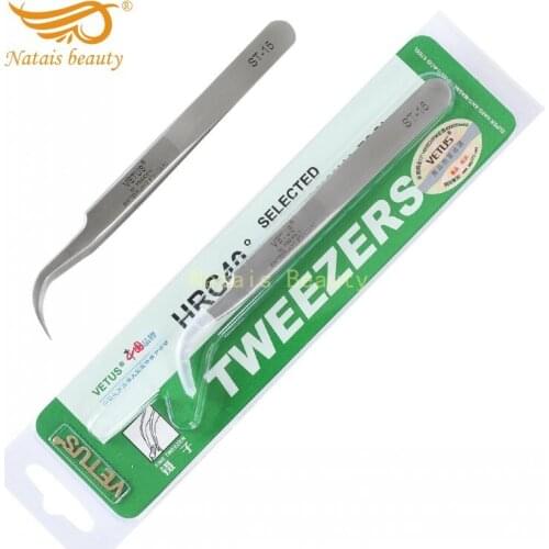 10pcs/lot Vetus ST-15 Stainless Steel Tweezers Eyelash Extension Tweezers Especially for 3D 6D Volume Lashes