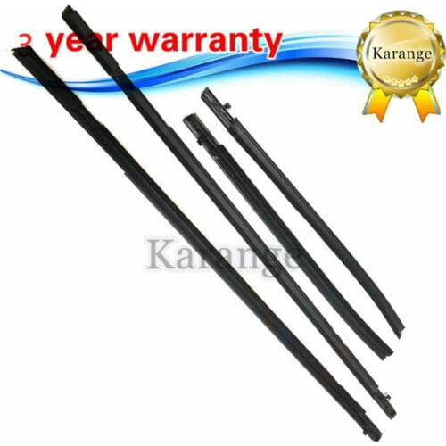 4X Car Black Outside Window Moulding Weatherstrips 72410-SAA-013 Fit For 2007-2008 Jazz New